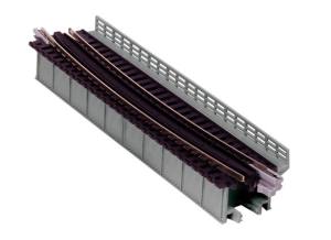 N Curved Deck Girder Bridge/Gray 17-5/8R (448mm-15*)