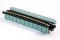 N Curved Deck Girder Bridge/Gray 18-15/16R (481mm-15*)