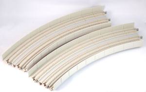 N Double Track Curved Track R414/R381 45 Degrees Incllined