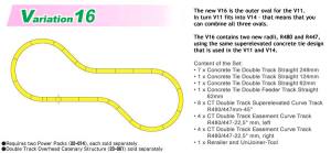 N V16 Concrete Tie Double Track Outer Loop Set