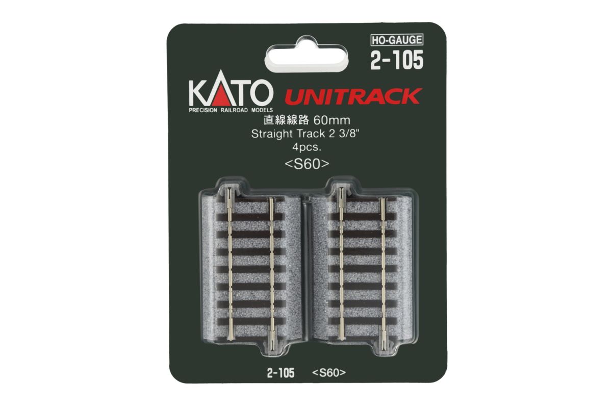 HO 60mm Straight Track/4pc
