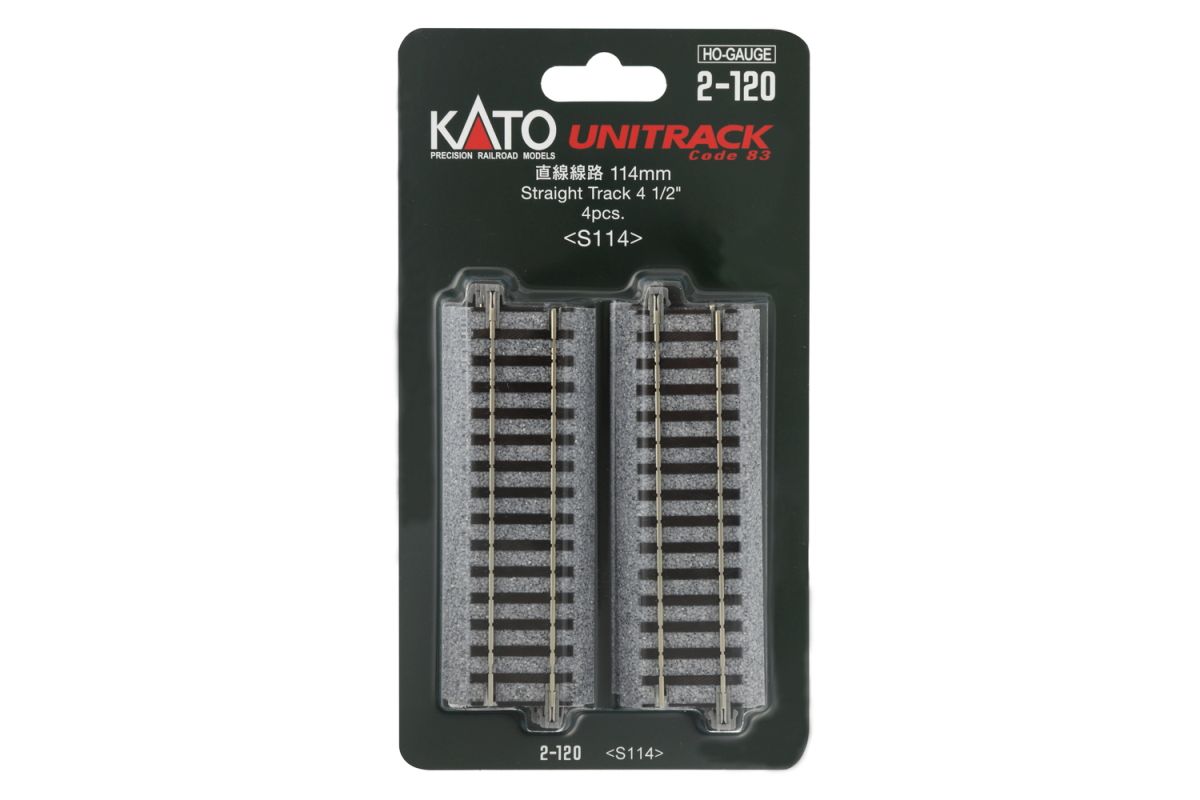 HO 114mm Straight Track/4pc