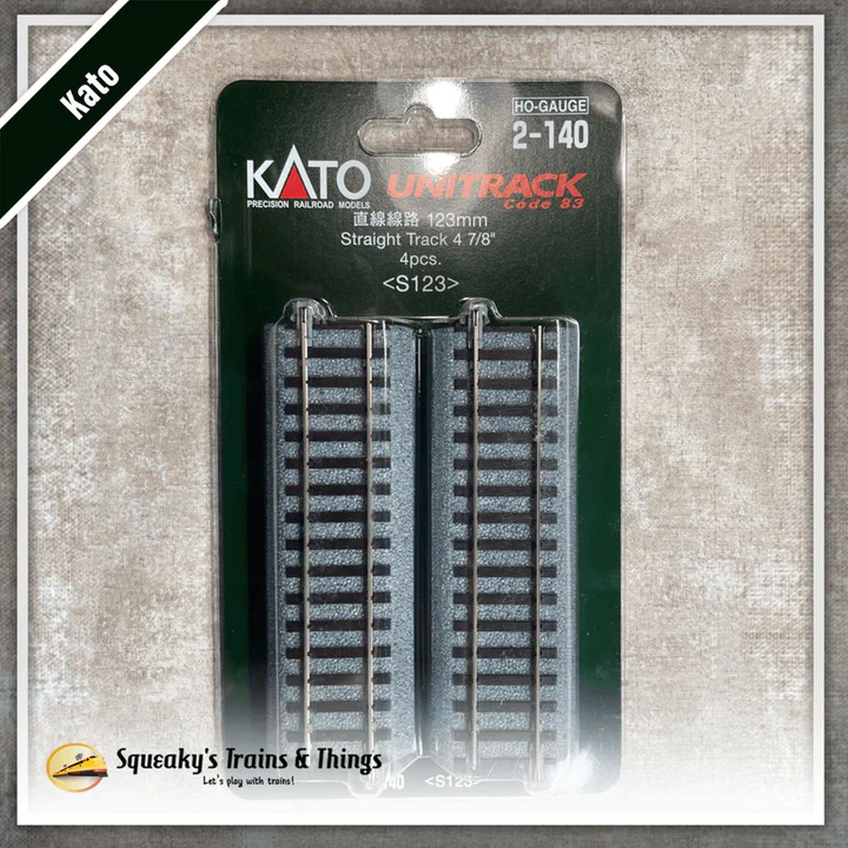 HO 123mm Straight Track/4pc
