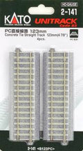 HO 123mm (4-7/8'') Concrete Tie Straight Track/4pc