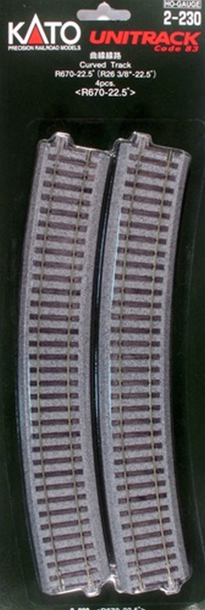HO R670-22.5 Curve Track/4pc