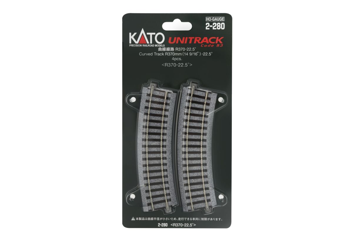 HO R370-22.5 Curve Track/4pc