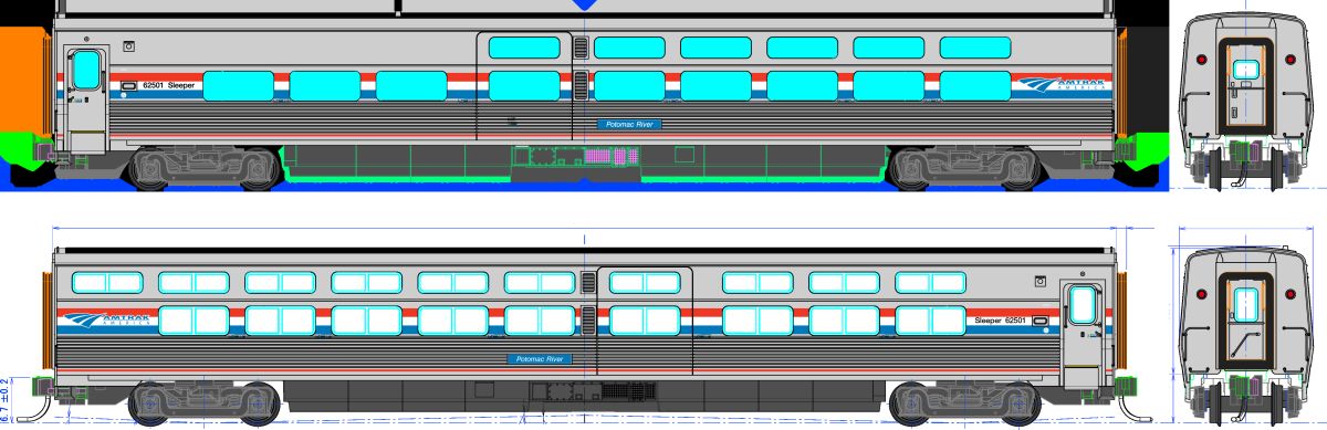 Amtrak Viewliner II Sleeper Phase III #62518 Susquehanna Riv