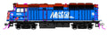 F40PH with Ditch lights Chicago Metra Standard Paint #142