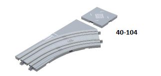 UNITRAM Street Track Curve R180mm-45 Right