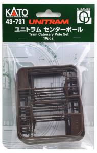 N UNITRAM Tram Catenary Pole Set/10pc SPO