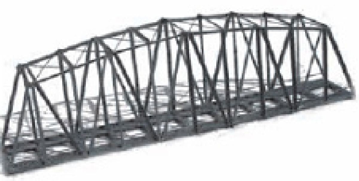 N BN18 Bowstring Truss Railway Bridge Gray