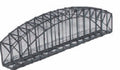 N BN27 Arch Bridge (Single Track) Gray