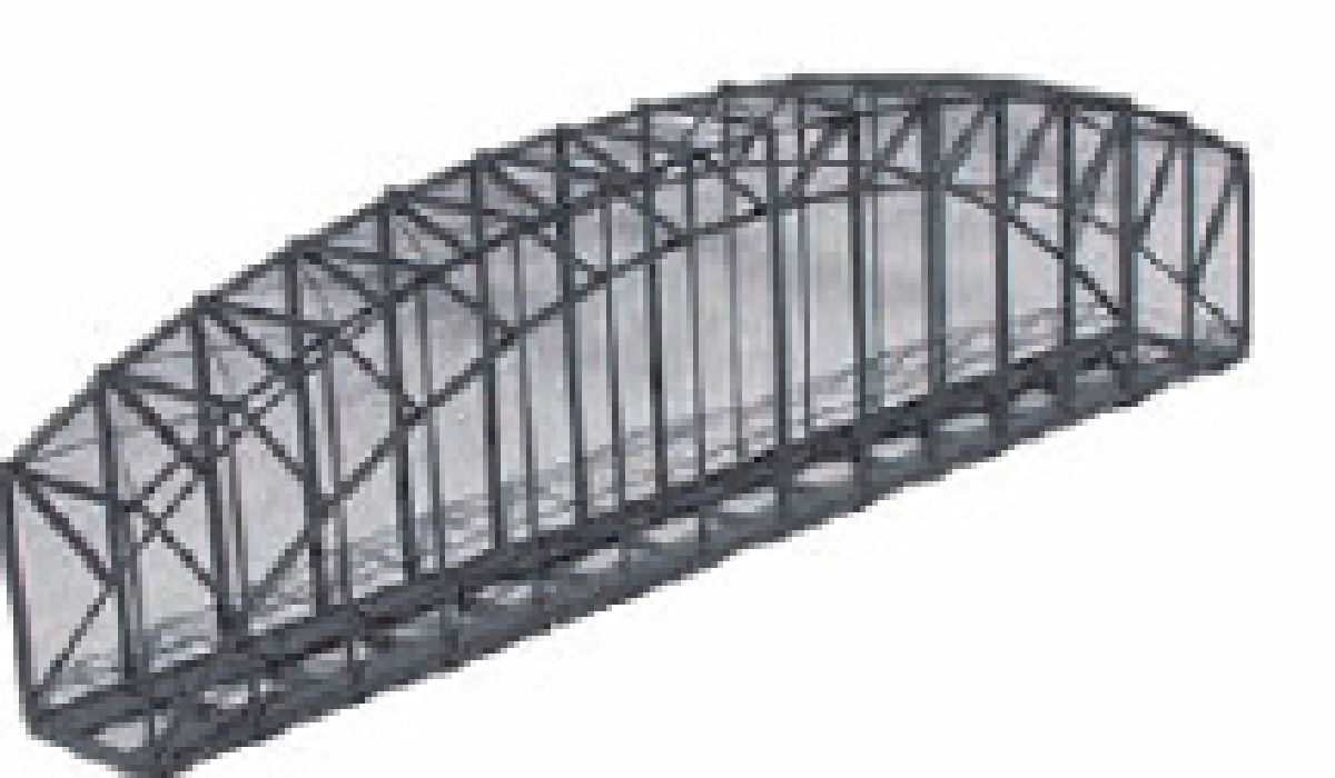 N BN27 Arch Bridge (Single Track) Gray