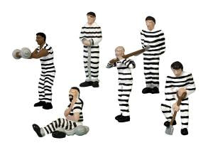 HO Prison Work Crew - stripes