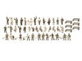HO Unpainted Figure Assortment 48pc