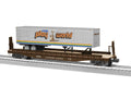 O Lionel 50' Flatcar w/Trailer