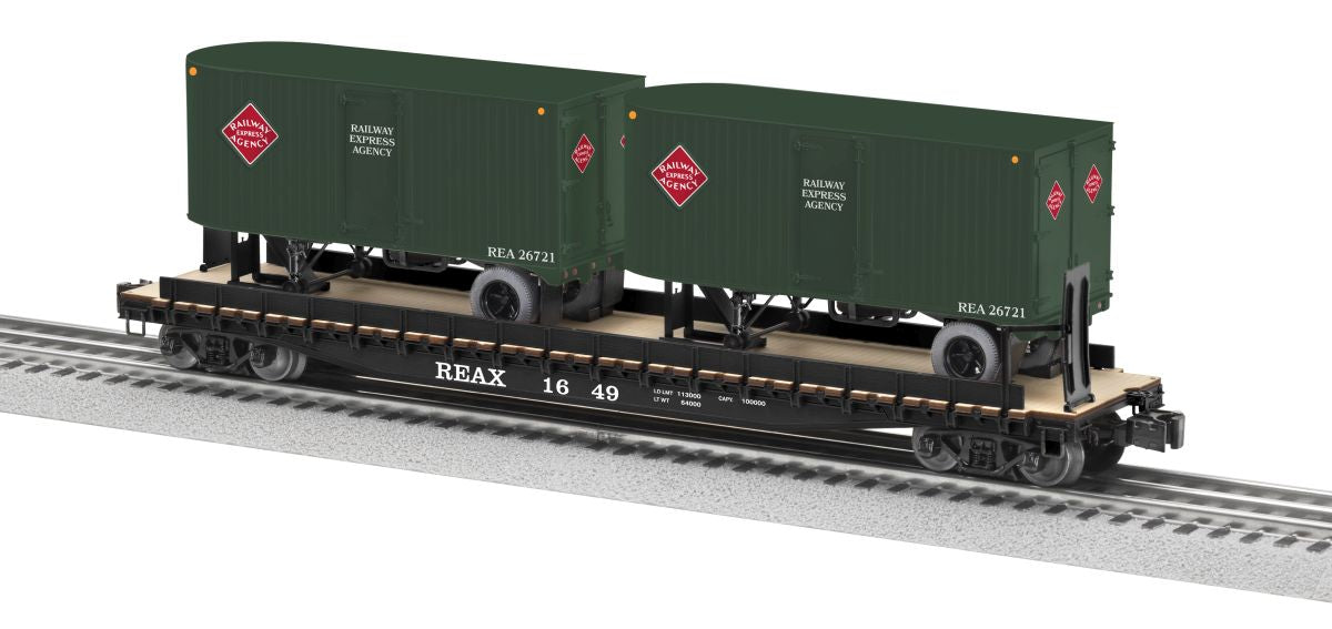 O REA 50' TOFC Flatcar w/2 20' Trailers