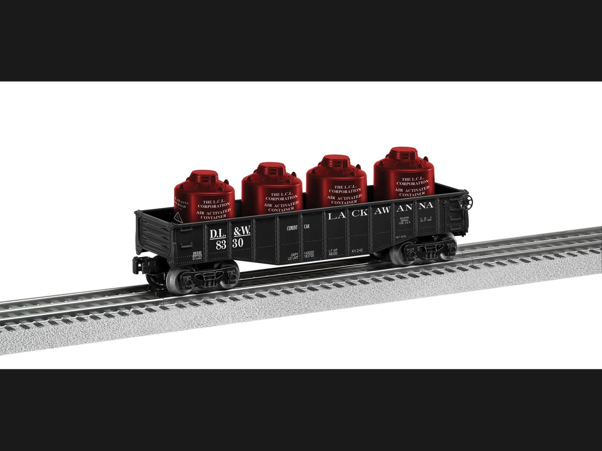 O RTR Lackawanna Gondola with Canister Load #8330