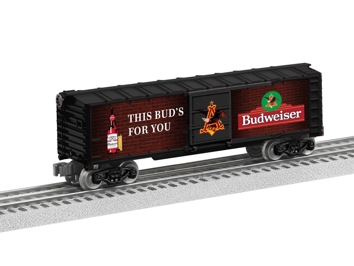 O RTR Budweiser Illuminated Bar Sign Boxcar