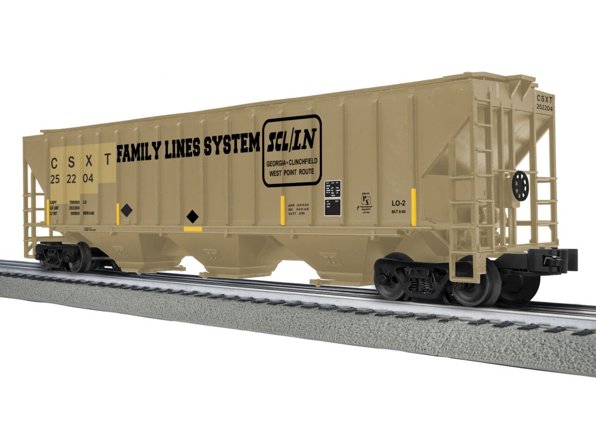 O PS-2CD Covered Hopper CSX / Family Lines 3-Pack #252204#25
