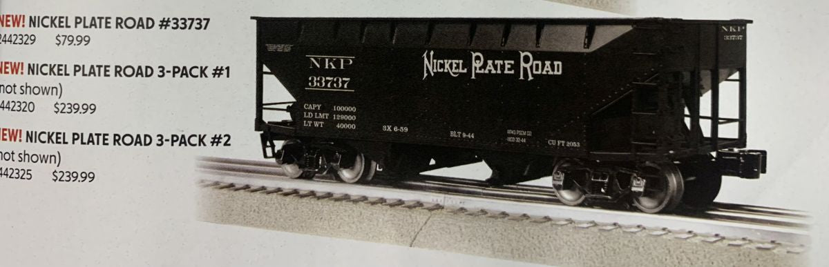 O NKP Road 2-Bay AAR Hopper 3 Pack #1