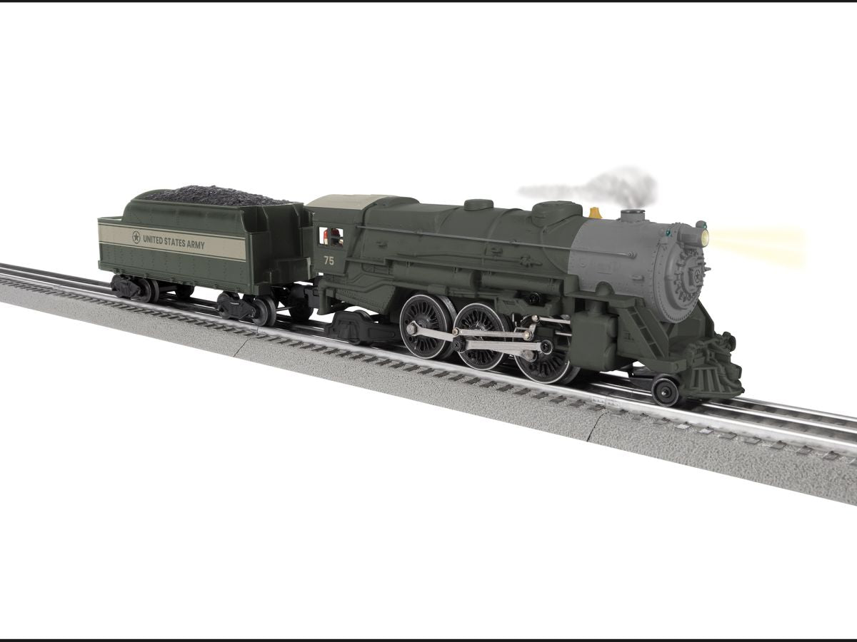 O RTR LC US Army Lionchief VSR 2-6-2 Prairie Locomotive #75