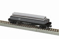 HO RTR Gondola w/Pipe Load Carnegie Steel