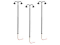 HO RTR Double Arm Lamp - Black 3-Pack