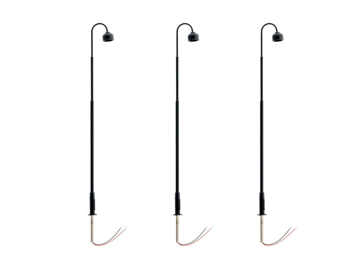 HO RTR Single Arm Lamp - Black 3-Pack
