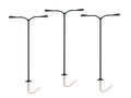 HO RTR Double Arm Parking Lights - Black 3-Pack