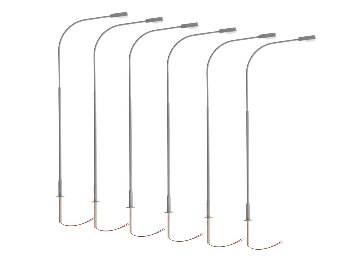 HO RTR Single Highway Lamp - Gray 6-Pack (not shown)