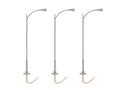 HO RTR Single Lamp Extended Pole - Gray 3-Pack