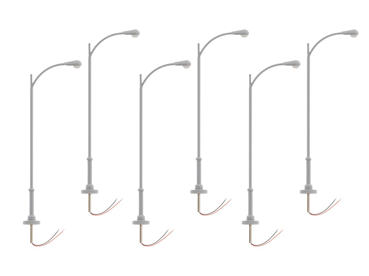 HO RTR Single Lamp Extended Pole - Gray 6-Pack (not shown)