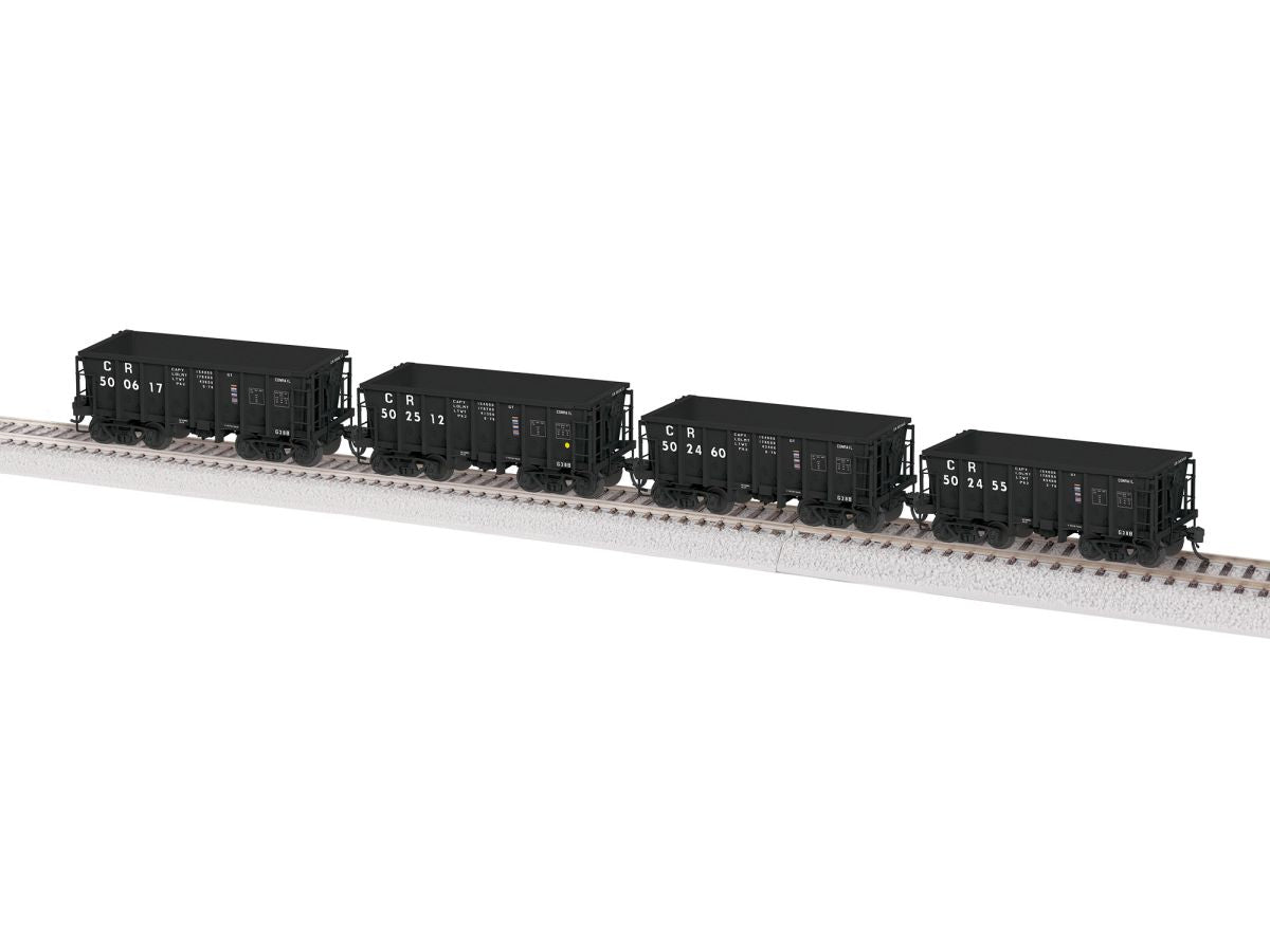 HO Ore Car CR G38B (BLK) 4 pack 1 #'s: 502455 502460 502512