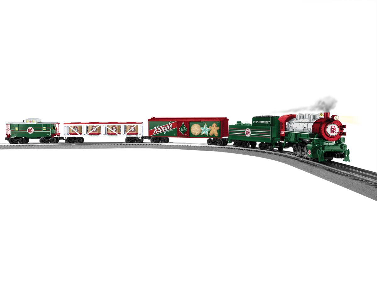 O RTR LC Peppermint Railroad 0-8-0 Christmas Freight Set