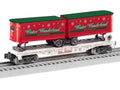 O RTR Winter Wonderland Flatcar with Piggyback Trailers