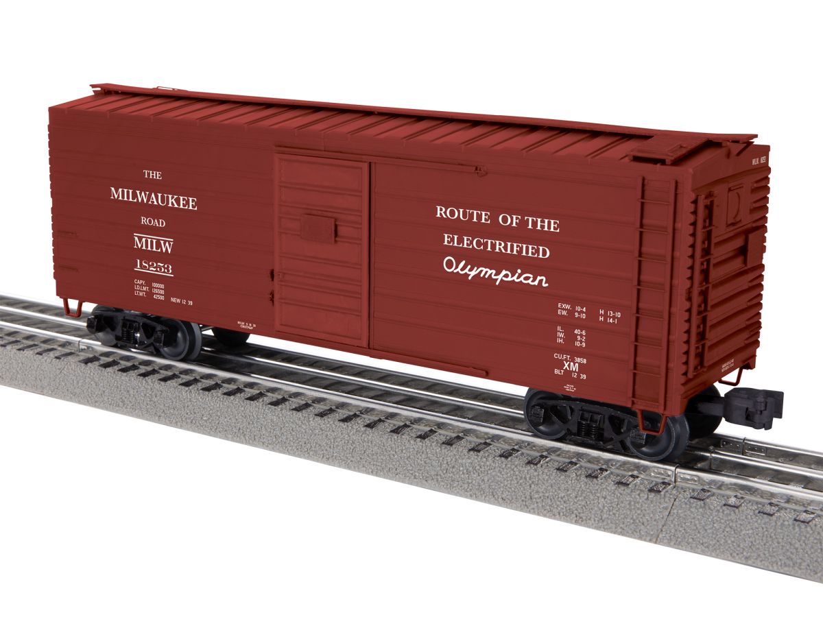 O Milw.Rd. Rib-side Boxcar (Olympian) #18253 (not shown)
