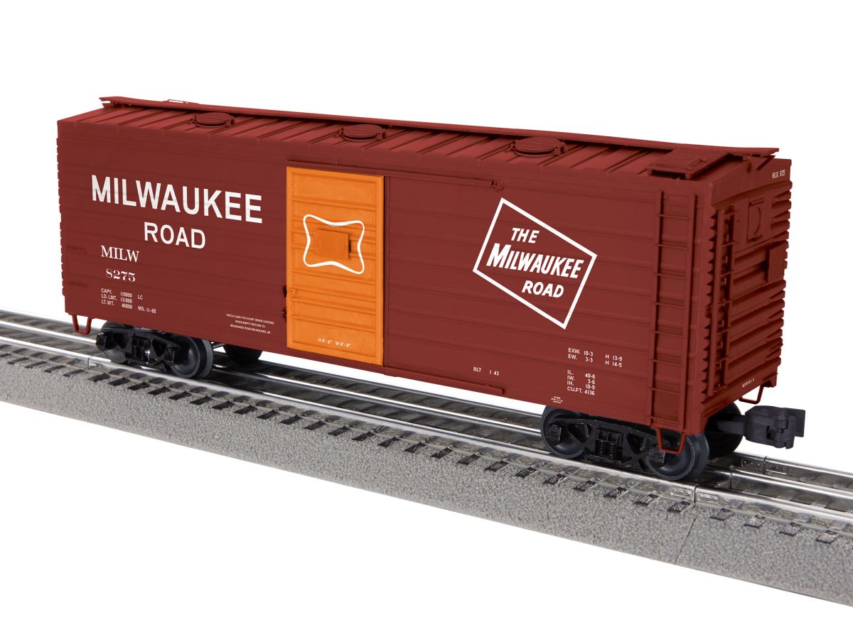 O Milw.Rd. Rib-side Boxcar w/ roof hatches #8275 (not shown)