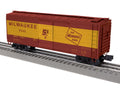 O Milw.Rd. Rib-side Boxcar (yellow band) #8363 (not shown)