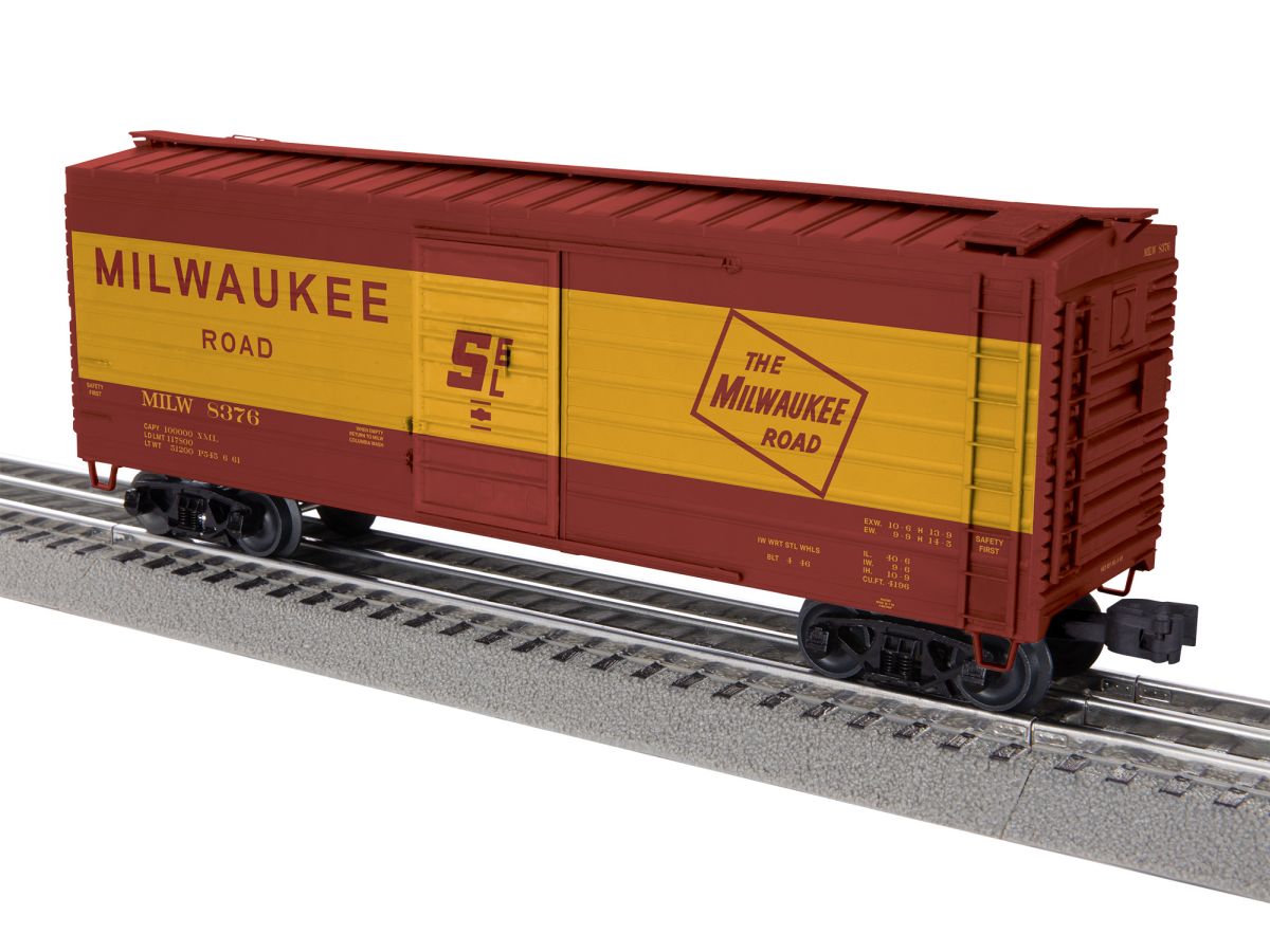 O Milw.Rd. Rib-side Boxcar (yellow band) #8376