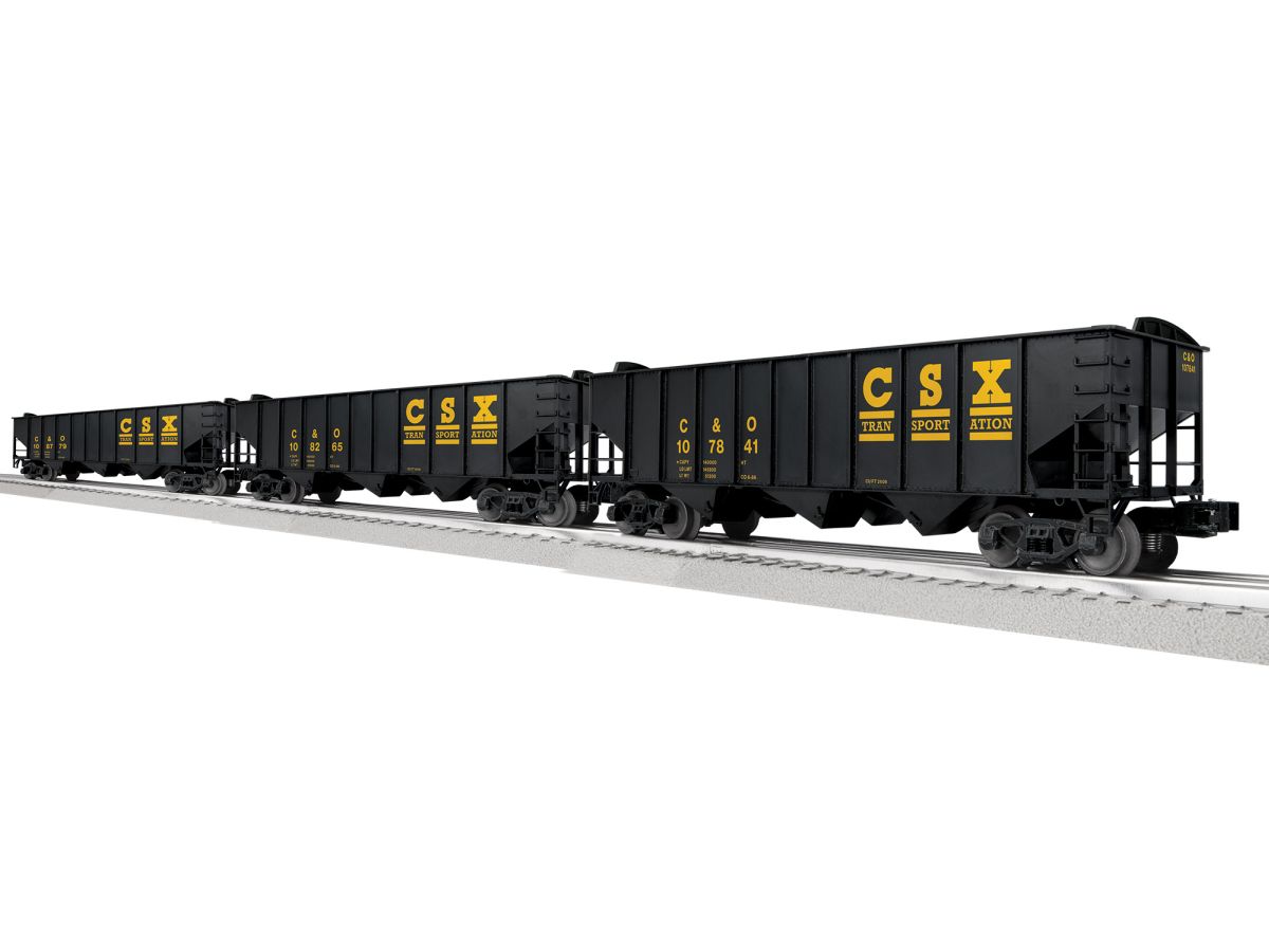 O CSX 3-Bay Hopper w/Peaked Ends 3 Pack B (not shown)