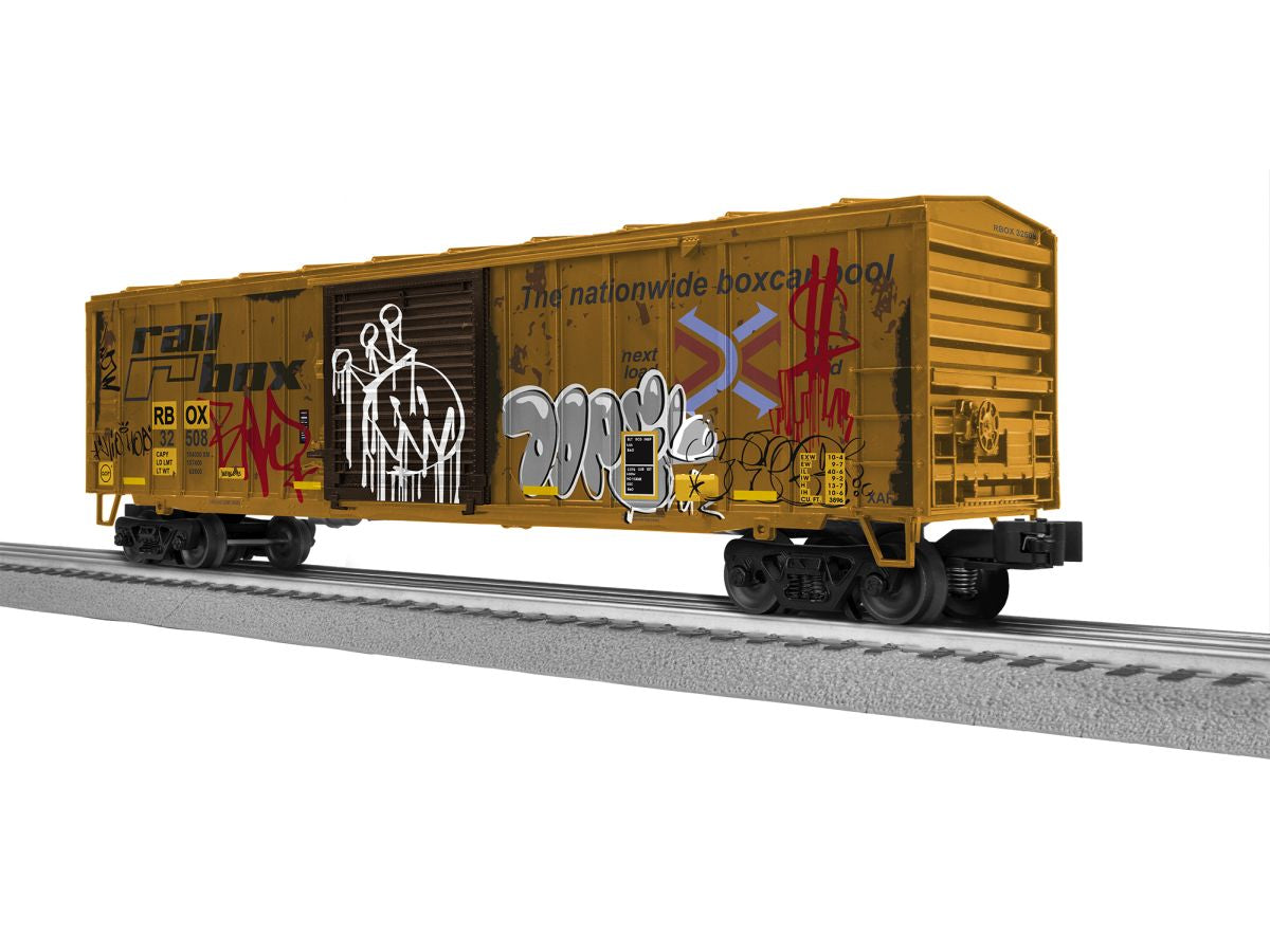 O Weathered Railbox ACF 50' Boxcar #32508