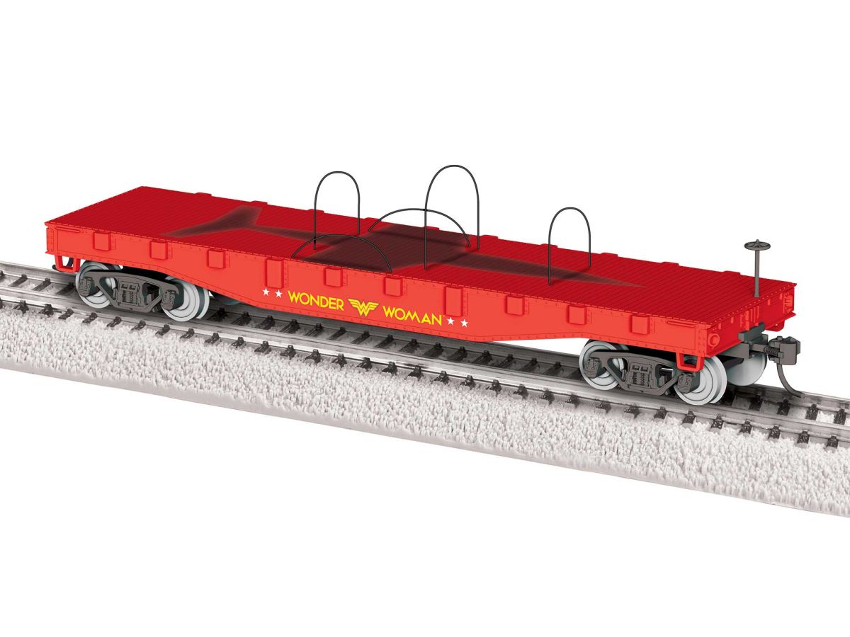 HO RTR Wonder Woman Invisible Jet Flatcar