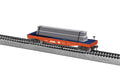 HO RTR Superman Man of Steel Flatcar with I-Beam Load