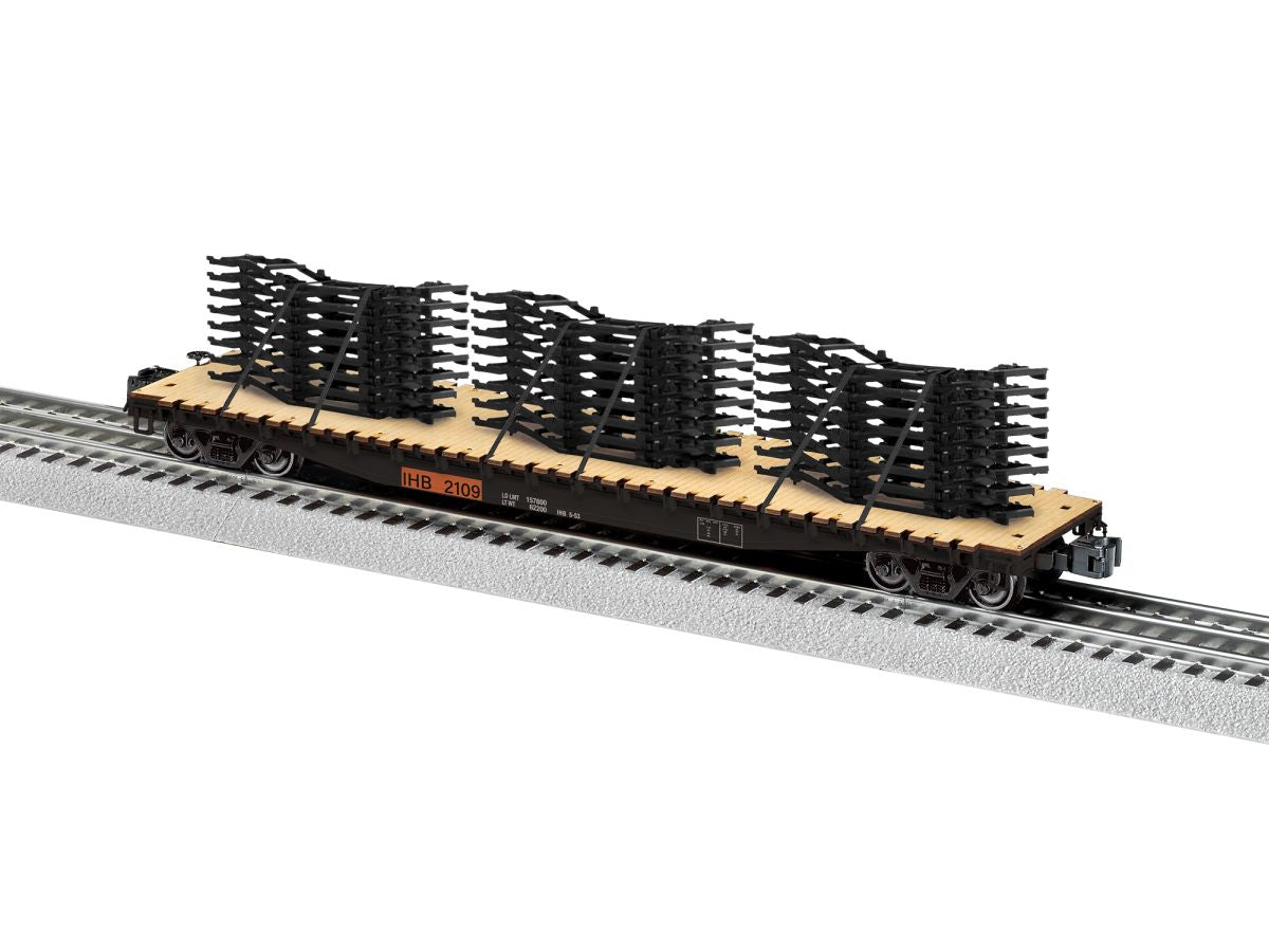 O IHB PS-4 Flatcar w/Auto Frame Load #2109