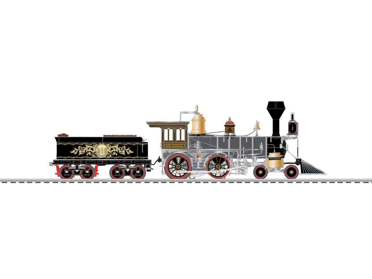 O BTO New Jersey SOU Brass Hybrid LEGACY 4-4-0 #26 Jay Gould