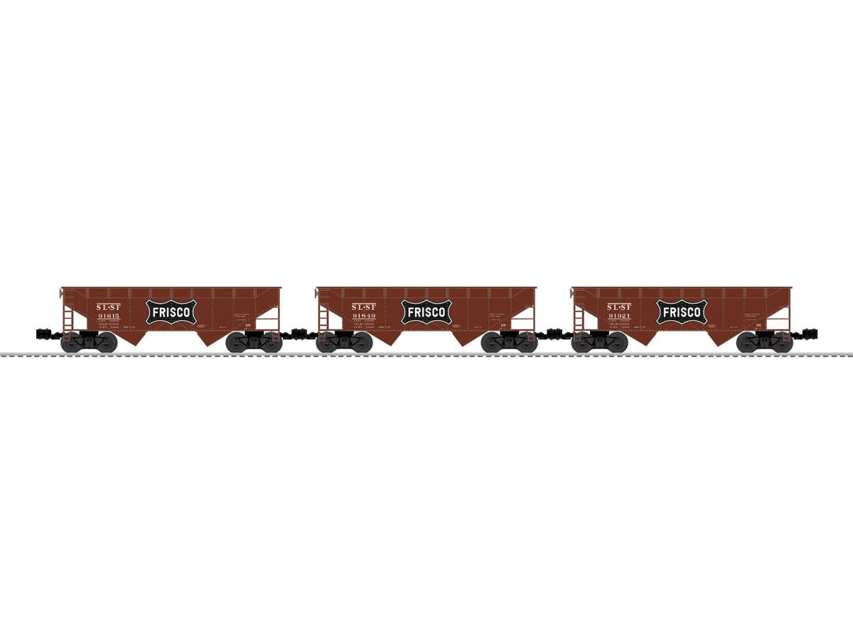 O Frisco 2 Bay AAR Hopper - oxide  3 Pack