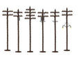 O RTR Scale Telephone Poles w/Transformers & Lights