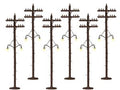 O RTR Scale Telephone Poles w/Lights
