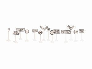 O RTR Railroad Signs/14pc